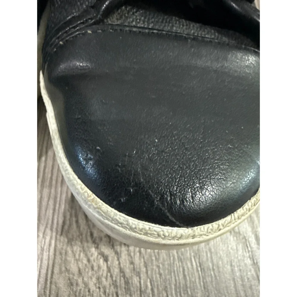 Michael Kors MK Monogram‎ Low Top Sneakers Black Lace Up Shoes Womens 10M